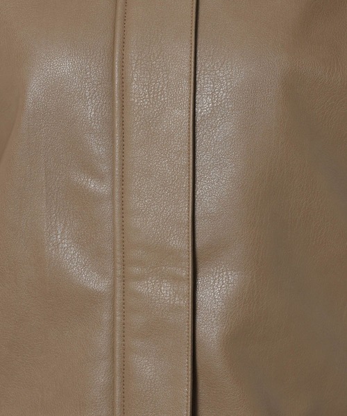 mysty woman(ミスティウーマン)の「アソートフェイクレザーブルゾン 641528(ブルゾン・レディース・モカ/ブラック/ブラウン系その他・FREE)」の9枚目の写真