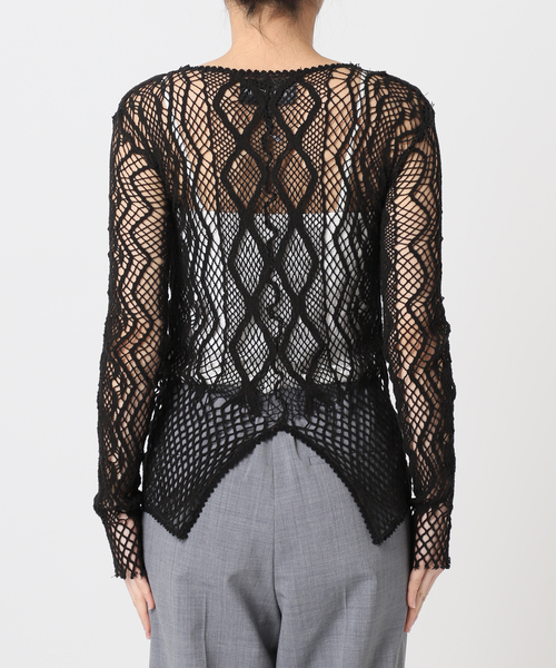 CITYSHOP(シティーショップ)の「《追加》EUCHRONIA 別注 LACE LONG SLEEVE 2:カットソー(Tシャツ/カットソー・レディース・ブラック/ホワイト・FREE)」の10枚目の写真