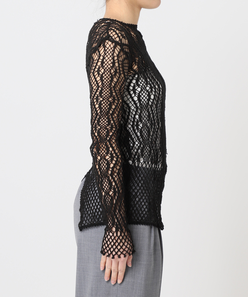 CITYSHOP(シティーショップ)の「《追加》EUCHRONIA 別注 LACE LONG SLEEVE 2:カットソー(Tシャツ/カットソー・レディース・ブラック/ホワイト・FREE)」の11枚目の写真