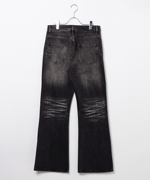 LAND MUSEUM(ランドミュージアム)の「LAND MUSEUM/加工フレアデニム(デニムパンツ・メンズ・ブラック・LARGE/MEDIUM)」の2枚目の写真