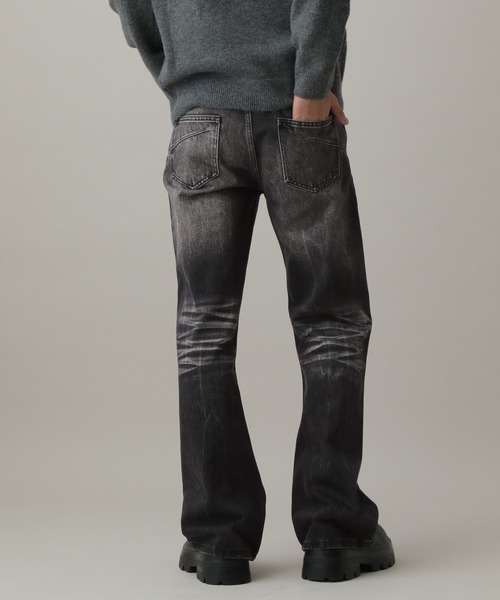 LAND MUSEUM(ランドミュージアム)の「LAND MUSEUM/加工フレアデニム(デニムパンツ・メンズ・ブラック・LARGE/MEDIUM)」の17枚目の写真