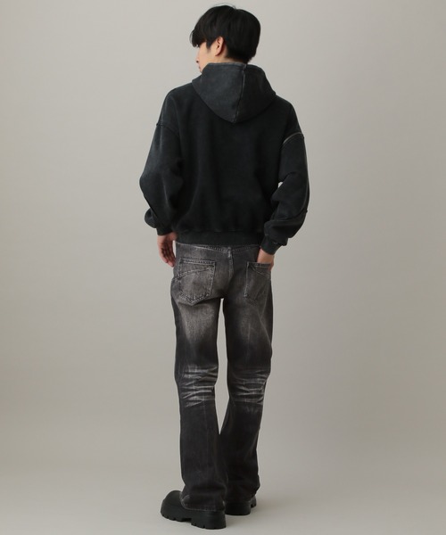 LAND MUSEUM(ランドミュージアム)の「LAND MUSEUM/加工フレアデニム(デニムパンツ・メンズ・ブラック・LARGE/MEDIUM)」の12枚目の写真