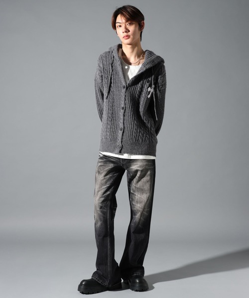 LAND MUSEUM(ランドミュージアム)の「LAND MUSEUM/加工フレアデニム(デニムパンツ・メンズ・ブラック・LARGE/MEDIUM)」の19枚目の写真