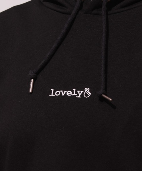 Lipoy(リポイ)の「ニンジンくん lovely 袖モノトーン刺繍入り オーバーサイズ ユニセックス フーディー(パーカー・レディース・グレー/ブラック・L/M)」の18枚目の写真