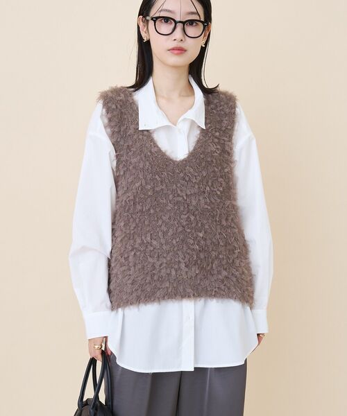 【新品タグ付き】テープヤーンニットベスト テープヤーンニットベスト/AMERICAN HOLIC（アメリカンホリック）の