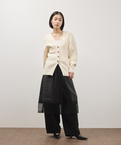 ADAM ET ROPE'（アダムエロペ）の「【サステナブル】レースワンピーススカート（スカート・レディース・ブラック/ホワイト・FREE）」の13枚目の写真