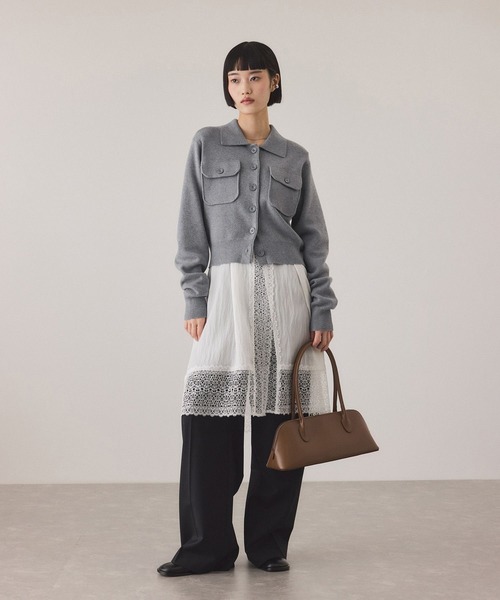 ADAM ET ROPE'（アダムエロペ）の「【サステナブル】レースワンピーススカート（スカート・レディース・ブラック/ホワイト・FREE）」の16枚目の写真