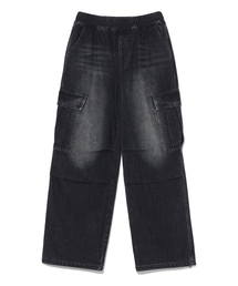 ANNOYED（アノイド）の「パラシュートカーゴバンディングデニムパンツ LQ6DU166_BLACK（デニムパンツ）」