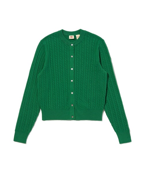 Levi's(リーバイス)の「Levi's/リーバイス スーパーソフト クルーネックカーディガン(カーディガン/ボレロ・レディース・グリーン・M/S/XS)」の7枚目の写真