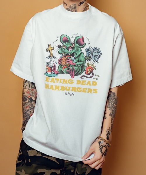Subciety(サブサエティ)の「Eatingdead tee(Tシャツ/カットソー・メンズ・ブラック/ホワイト・SMALL/MEDIUM/LARGE/X-LARGE)」の6枚目の写真