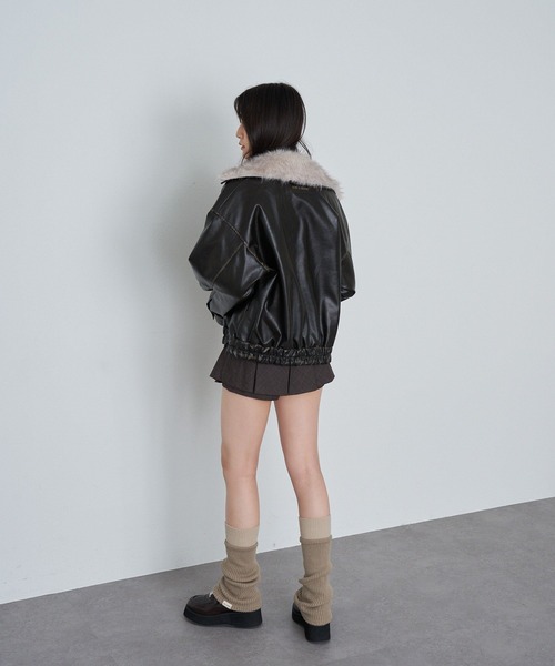 RAY CASSIN（レイカズン）の「配色レッグウォーマー（レッグウォーマー・レディース・グレー系その他2/ブラック系その他2/ライトベージュ・FREE）」の20枚目の写真