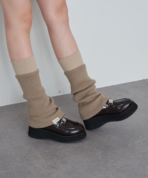 RAY CASSIN（レイカズン）の「配色レッグウォーマー（レッグウォーマー・レディース・グレー系その他2/ブラック系その他2/ライトベージュ・FREE）」の18枚目の写真