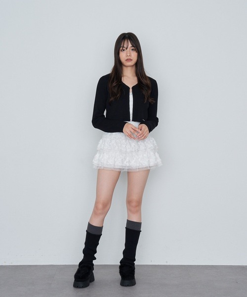 RAY CASSIN（レイカズン）の「配色レッグウォーマー（レッグウォーマー・レディース・グレー系その他2/ブラック系その他2/ライトベージュ・FREE）」の4枚目の写真