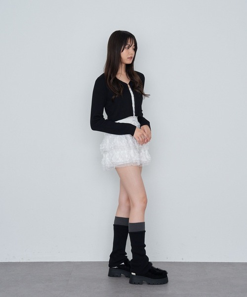 RAY CASSIN（レイカズン）の「配色レッグウォーマー（レッグウォーマー・レディース・グレー系その他2/ブラック系その他2/ライトベージュ・FREE）」の7枚目の写真