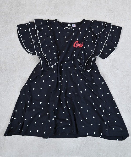 Life Support Products（ライフサポートプロダクツ）の「【COTTON from U.S.A】フリルショルダーワンピース（ワンピース・キッズ・レッド系その他/ライトブルー/ピンク系その他/ホワイト系その他・100/90/120/110/150/140/130）」の2枚目の写真