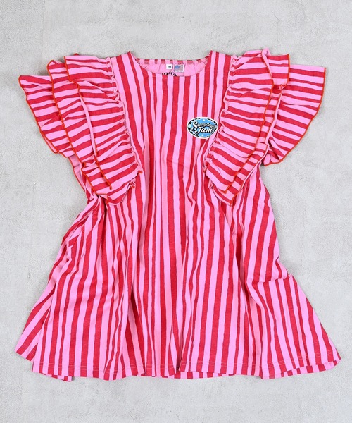 Life Support Products（ライフサポートプロダクツ）の「【COTTON from U.S.A】フリルショルダーワンピース（ワンピース・キッズ・レッド系その他/ライトブルー/ピンク系その他/ホワイト系その他・100/90/120/110/150/140/130）」の3枚目の写真