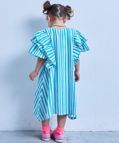 Life Support Products（ライフサポートプロダクツ）の「【COTTON from U.S.A】フリルショルダーワンピース（ワンピース・キッズ・レッド系その他/ライトブルー/ピンク系その他/ホワイト系その他・100/90/120/110/150/140/130）」の9枚目の写真