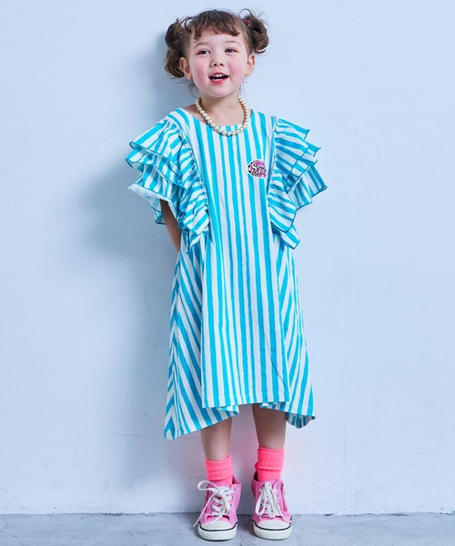 Life Support Products（ライフサポートプロダクツ）の「【COTTON from U.S.A】フリルショルダーワンピース（ワンピース・キッズ・レッド系その他/ライトブルー/ピンク系その他/ホワイト系その他・100/90/120/110/150/140/130）」の6枚目の写真