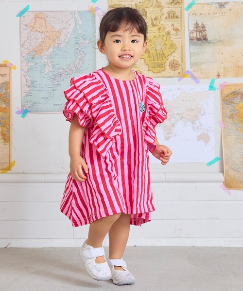Life Support Products(ライフサポートプロダクツ)の「【COTTON from U.S.A】フリルショルダーワンピース(ワンピース・キッズ・レッド系その他/ライトブルー/ピンク系その他/ホワイト系その他・100/90/120/110/150/140/130)」の6枚目の写真