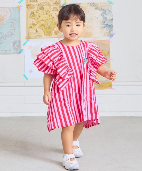 Life Support Products(ライフサポートプロダクツ)の「【COTTON from U.S.A】フリルショルダーワンピース(ワンピース・キッズ・レッド系その他/ライトブルー/ピンク系その他/ホワイト系その他・100/90/120/110/150/140/130)」の7枚目の写真
