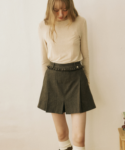 OURHOPE(アワーホープ)の「ウールフリルキュロットパンツ - ブラウン(その他パンツ・レディース・ブラウン・S)」の1枚目の写真