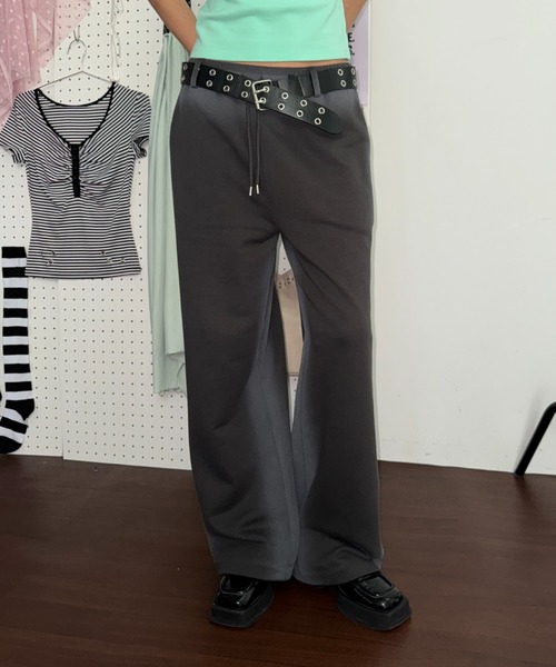 SHAGGIE(シャギー)の「フェードスプレーワイドスウェットパンツ(セットアップ)(スウェットパンツ・レディース・グレー/チャコールグレー/イエロー・MEDIUM/SMALL)」の17枚目の写真