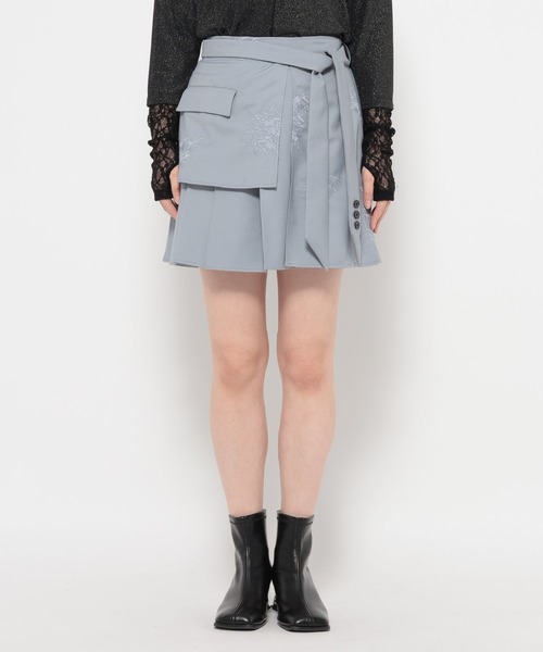 HARE（ハレ）の「Flowerシシュウミニスカート(HARE)（スカート・レディース・ライトブルー/ピンク/ブラック・FREE）」の19枚目の写真