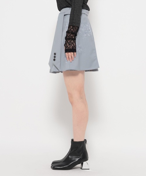 HARE（ハレ）の「Flowerシシュウミニスカート(HARE)（スカート・レディース・ライトブルー/ピンク/ブラック・FREE）」の20枚目の写真