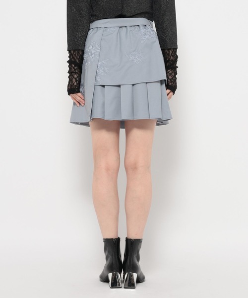 HARE（ハレ）の「Flowerシシュウミニスカート(HARE)（スカート・レディース・ライトブルー/ピンク/ブラック・FREE）」の21枚目の写真