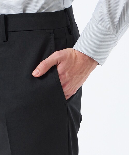 MACKINTOSH PHILOSOPHY（ﾏｯｷﾝﾄｯｼｭ ﾌｨﾛｿﾌｨｰ）の「トロッター トラウザーズ ＃109 ウール混ストレッチトロピカル（スラックス・メンズ・ブラック/ダークネイビー・42/40/38）」の12枚目の写真