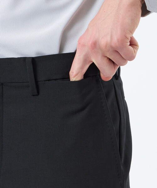 MACKINTOSH PHILOSOPHY（ﾏｯｷﾝﾄｯｼｭ ﾌｨﾛｿﾌｨｰ）の「トロッター トラウザーズ ＃109 ウール混ストレッチトロピカル（スラックス・メンズ・ブラック/ダークネイビー・42/40/38）」の13枚目の写真