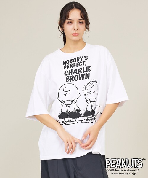 Johnbull（ジョンブル）の「【JOHNBULL/ ジョンブル】PEANUTS SNOOPY/ピーナッツスヌーピー/Tシャツシリーズ（Tシャツ/カットソー・メンズ・ホワイト系その他/ブラック系その他/ホワイト系その他2/ホワイト系その他3/ブラック系その他2/ブラック系その他3・S/M/L）」の2枚目の写真