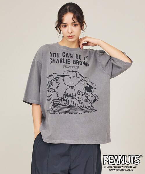 Johnbull（ジョンブル）の「【JOHNBULL/ ジョンブル】PEANUTS SNOOPY/ピーナッツスヌーピー/Tシャツシリーズ（Tシャツ/カットソー・メンズ・ホワイト系その他/ブラック系その他/ホワイト系その他2/ホワイト系その他3/ブラック系その他2/ブラック系その他3・S/M/L）」の6枚目の写真
