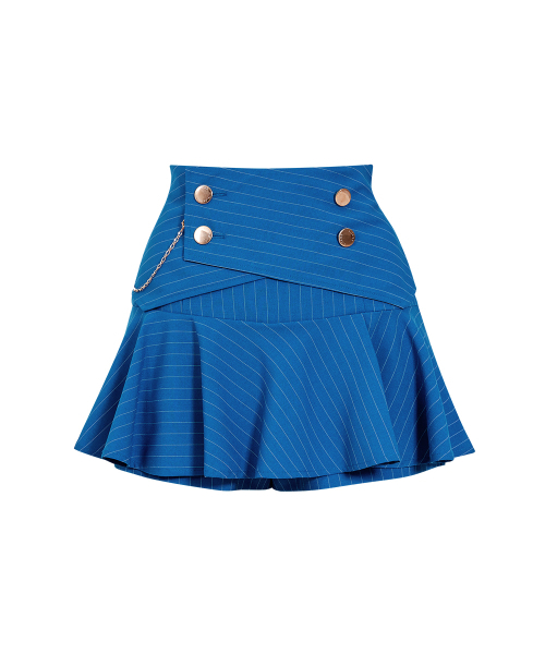 J.JANE（ジェイジェーン）の「ダブルボタンストライプキュロットパンツ(ブルー)（スカート・レディース・その他・S/M/XS）」の2枚目の写真