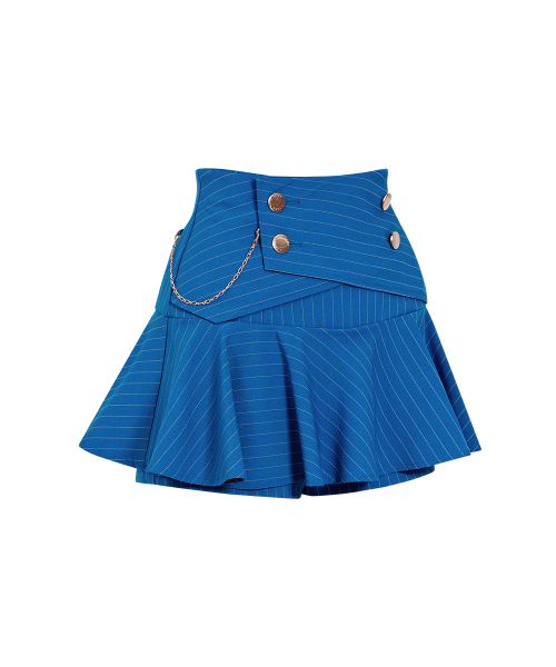 J.JANE（ジェイジェーン）の「ダブルボタンストライプキュロットパンツ(ブルー)（スカート・レディース・その他・S/M/XS）」の3枚目の写真