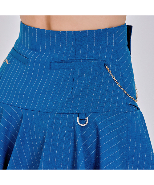 J.JANE（ジェイジェーン）の「ダブルボタンストライプキュロットパンツ(ブルー)（スカート・レディース・その他・S/M/XS）」の5枚目の写真