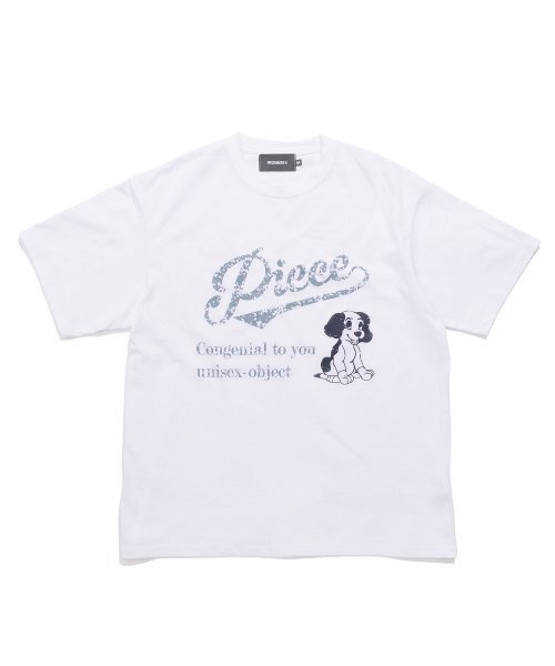 PIECEMAKER(ピースメーカー)の「PIECE PUPPY TEE (WHITE)(Tシャツ/カットソー・レディース・その他・L)」の1枚目の写真