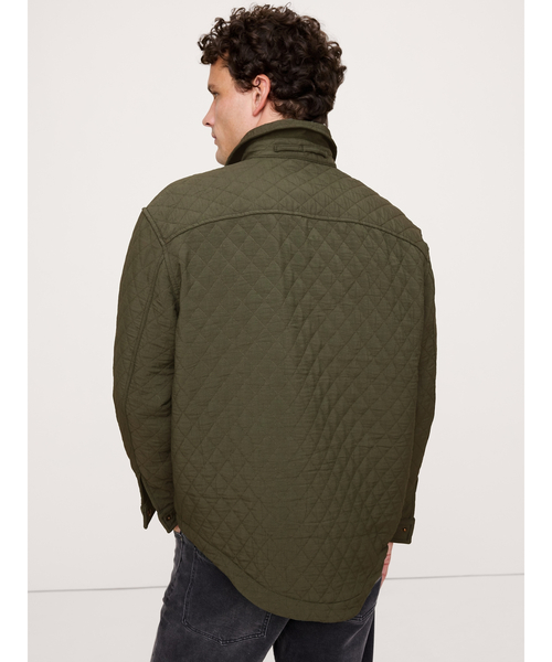 Banana Republic（バナナリパブリック）の「ルーズフィット キルティング オーバーシャツ（シャツ/ブラウス・メンズ・オリーブ/オレンジ・M/S/XL/L）」の4枚目の写真