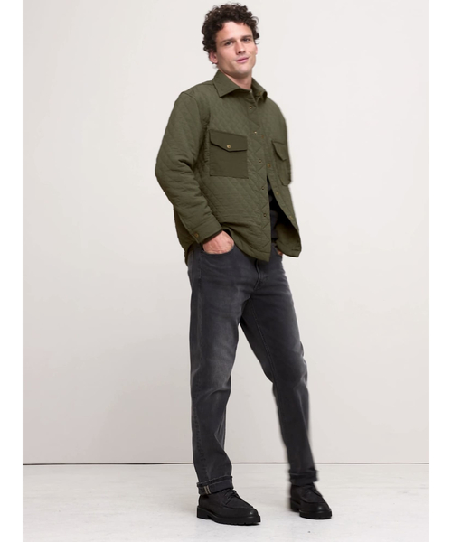 Banana Republic（バナナリパブリック）の「ルーズフィット キルティング オーバーシャツ（シャツ/ブラウス・メンズ・オリーブ/オレンジ・M/S/XL/L）」の7枚目の写真