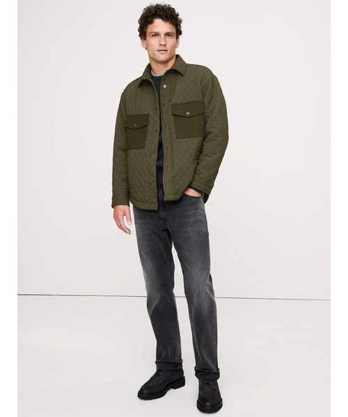 Banana Republic（バナナリパブリック）の「ルーズフィット キルティング オーバーシャツ（シャツ/ブラウス・メンズ・オリーブ/オレンジ・M/S/XL/L）」の3枚目の写真