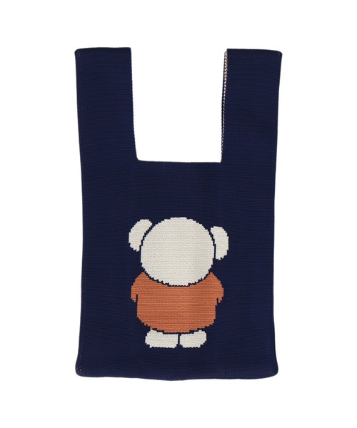 Miffy（ ミッフィー）の「ニットミニバッグ（エコバッグ/サブバッグ・レディース・グレー/オレンジ/ネイビー・FREE）」の8枚目の写真