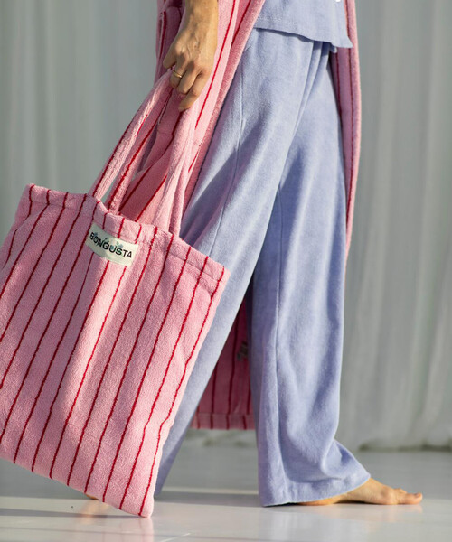 BONGUSTA(ボングスタ)の「BONGUSTA/ボングスタ NARAM TOTE BAG / パイル地トートバッグ(トートバッグ・レディース・ホワイト/ナチュラル/イエロー/ブルー/ブラウン/オフホワイト/サックスブルー/ピンク/パープル/サーモンピンク/レモンイエロー/キャメル・ONE SIZE)」の11枚目の写真