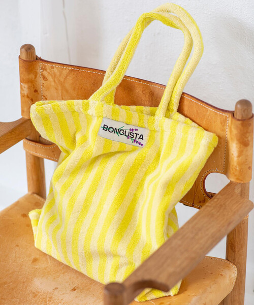 BONGUSTA(ボングスタ)の「BONGUSTA/ボングスタ NARAM TOTE BAG / パイル地トートバッグ(トートバッグ・レディース・ホワイト/ナチュラル/イエロー/ブルー/ブラウン/オフホワイト/サックスブルー/ピンク/パープル/サーモンピンク/レモンイエロー/キャメル・ONE SIZE)」の9枚目の写真