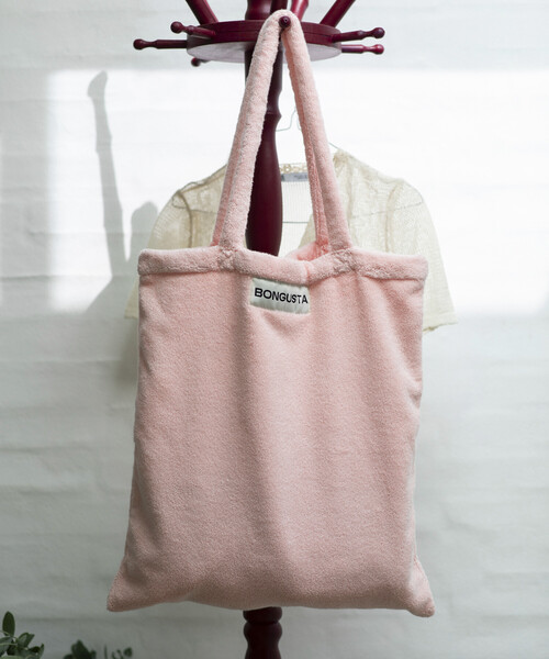 BONGUSTA(ボングスタ)の「BONGUSTA/ボングスタ NARAM TOTE BAG / パイル地トートバッグ(トートバッグ・レディース・ホワイト/ナチュラル/イエロー/ブルー/ブラウン/オフホワイト/サックスブルー/ピンク/パープル/サーモンピンク/レモンイエロー/キャメル・ONE SIZE)」の12枚目の写真