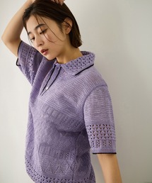 Coohem（コーヘン）の「【COOHEM(コーヘン)】SUKASHI EMBOSSED KNIT/イージーケア・セットアップ対応（ニット/セーター）」