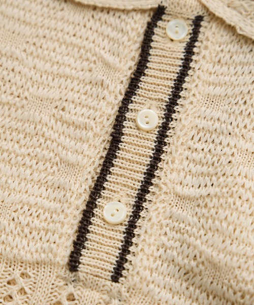 Coohem（コーヘン）の「【COOHEM(コーヘン)】SUKASHI EMBOSSED KNIT/イージーケア・セットアップ対応（ニット/セーター・レディース・ラベンダー/キナリ・FREE）」の22枚目の写真