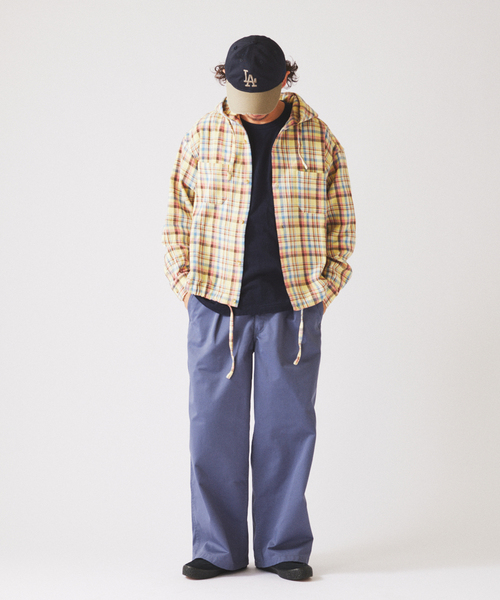 JOURNAL STANDARD relume(ジャーナルスタンダード レリューム)の「カラー アメリカンチェック フーディシャツ(シャツ/ブラウス・メンズ・スカイブルー/ライトパープル/Yellow・MEDIUM/LARGE)」の16枚目の写真