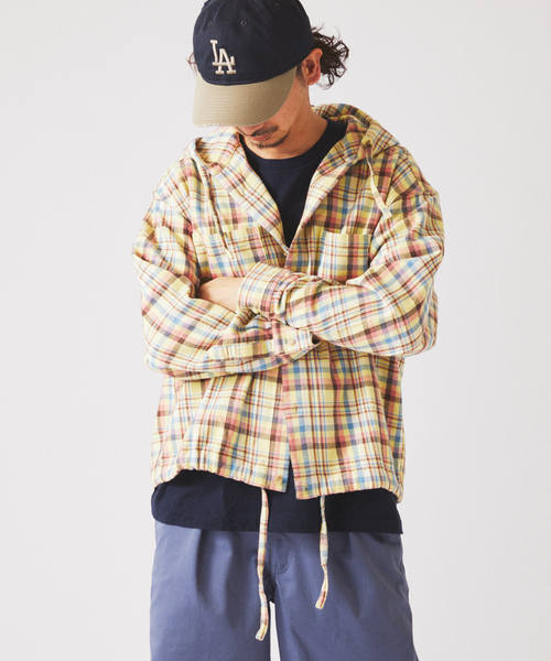 JOURNAL STANDARD relume(ジャーナルスタンダード レリューム)の「カラー アメリカンチェック フーディシャツ(シャツ/ブラウス・メンズ・スカイブルー/ライトパープル/Yellow・MEDIUM/LARGE)」の20枚目の写真