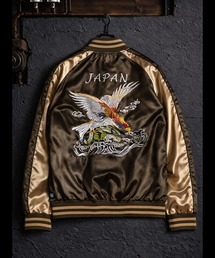 Coffee & Cigarettes（コーヒーアンドシガレッツ）の「1D74 サテンスカジャン 鷹柄（スカジャン）」