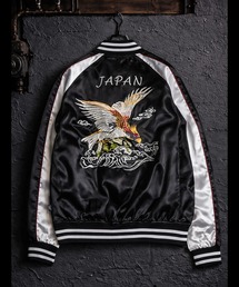 Coffee & Cigarettes（コーヒーアンドシガレッツ）の「1D74 サテンスカジャン 鷹柄（スカジャン）」